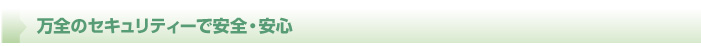 万全のセキュリティー